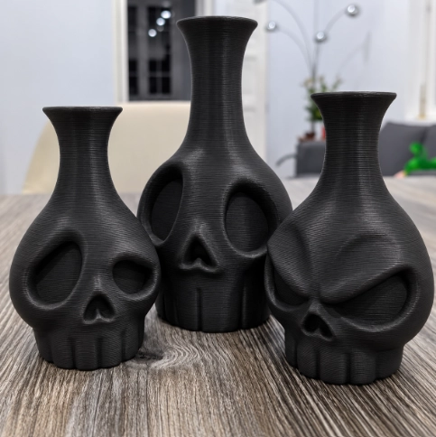 JARRONES CALAVERAS DE HALLOWEEN BEIGE PACK 3 - 1