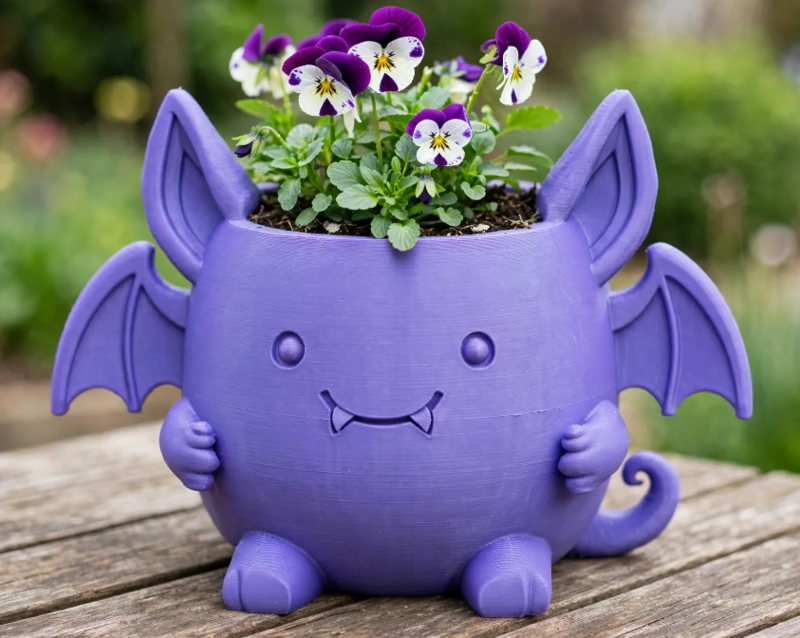 MACETERO DECORATIVO HOGAR- MACETA MURCIE LAGO 15 CM MORADO - 1