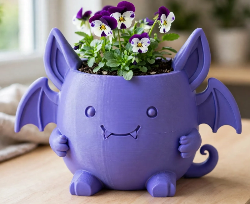 MACETERO DECORATIVO HOGAR- MACETA MURCIE LAGO 15 CM MORADO - 3
