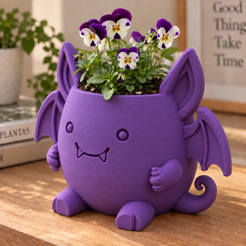 MACETERO DECORATIVO HOGAR- MACETA MURCIE LAGO 15 CM MORADO - 4