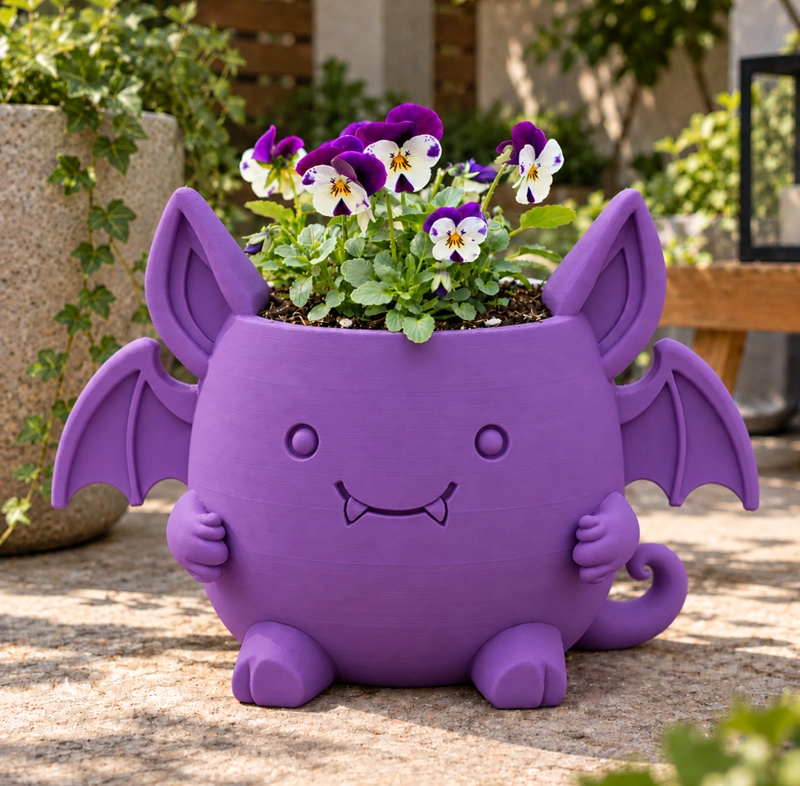 MACETERO DECORATIVO HOGAR- MACETA MURCIE LAGO 15 CM MORADO - 5