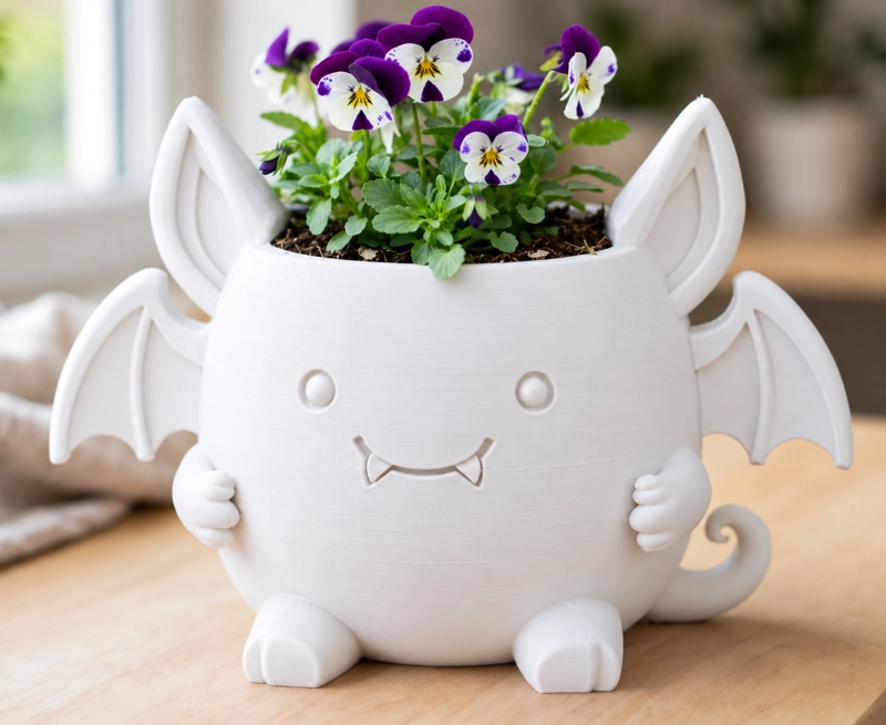 MACETERO DECORATIVO HOGAR- MACETA MURCIE LAGO 15 CM BLANCO - 3