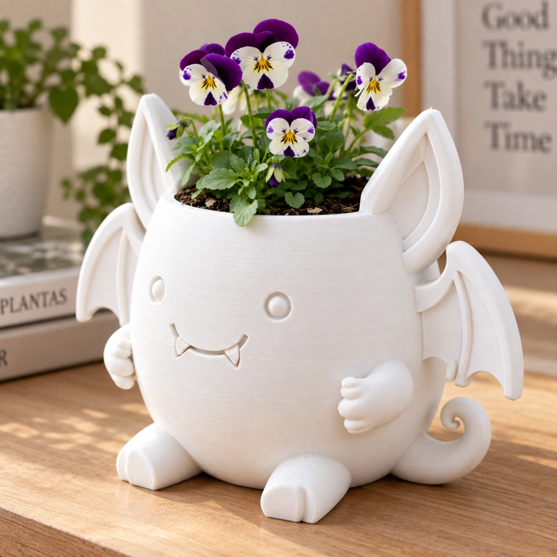 MACETERO DECORATIVO HOGAR- MACETA MURCIE LAGO 15 CM BLANCO - 4