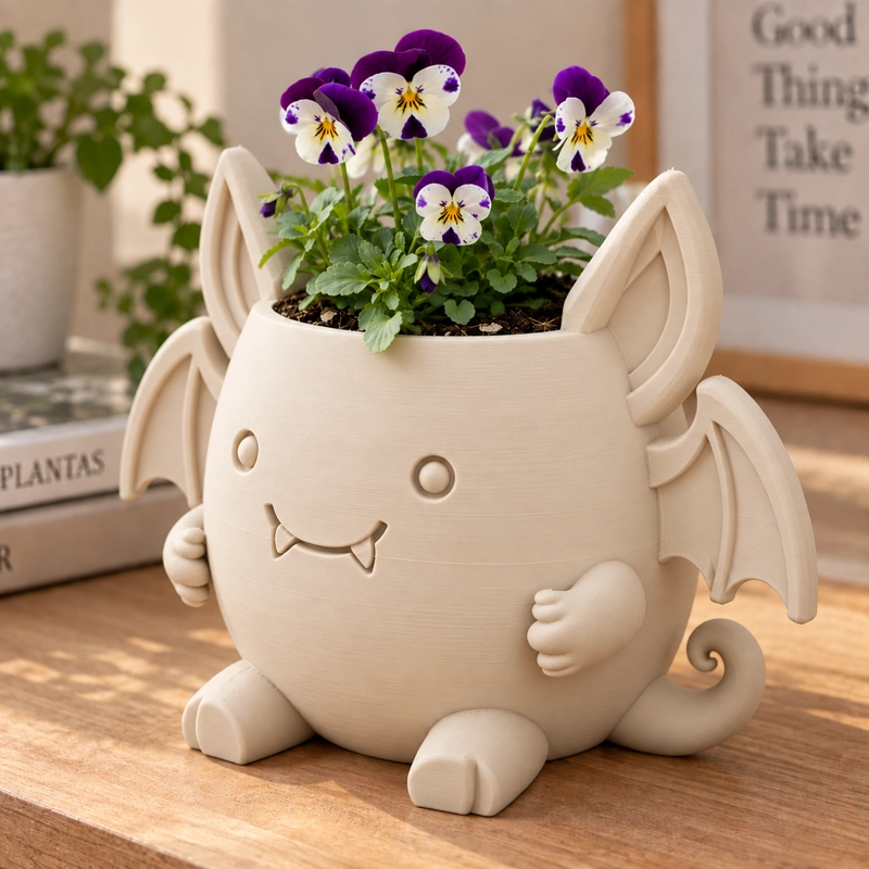 MACETERO DECORATIVO HOGAR- MACETA MURCIE LAGO 15 CM BEIGE - 4