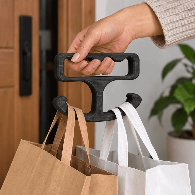 TRANSPORTADOR DE BOLSAS DE COMPRAS NEGRO - 2