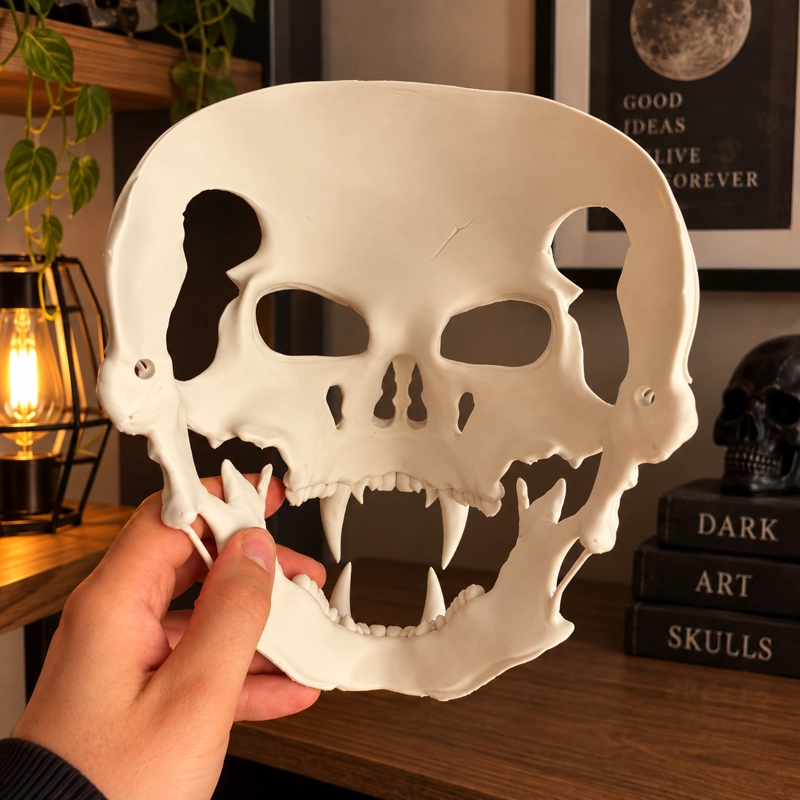 MASCARA CALAVERA 3D HALLOWEEN TERROR DECORACION DISFRAZ - 1