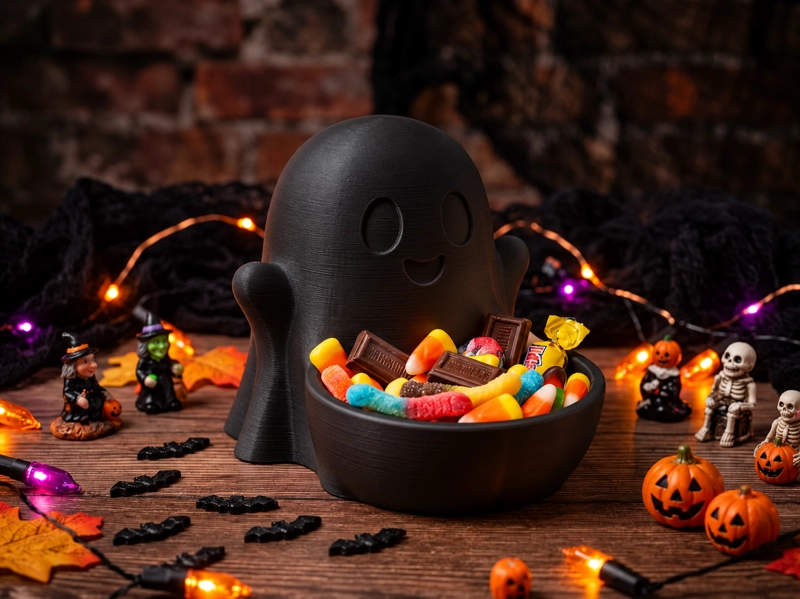 BOWL DECORATIVO- FANTASMA ADORABLE 15 CM NEGRO - 3