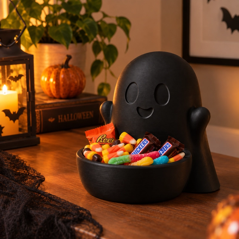 BOWL DECORATIVO- FANTASMA ADORABLE 15 CM NEGRO - 4