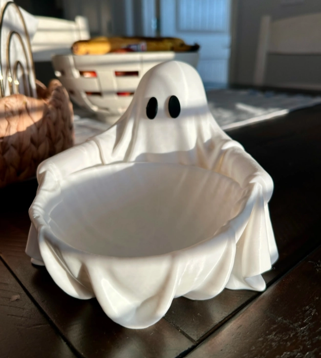 BOWL DECORATIVO- FANTASMA ESPELUZNANTE 13 CM BLANCO - 3