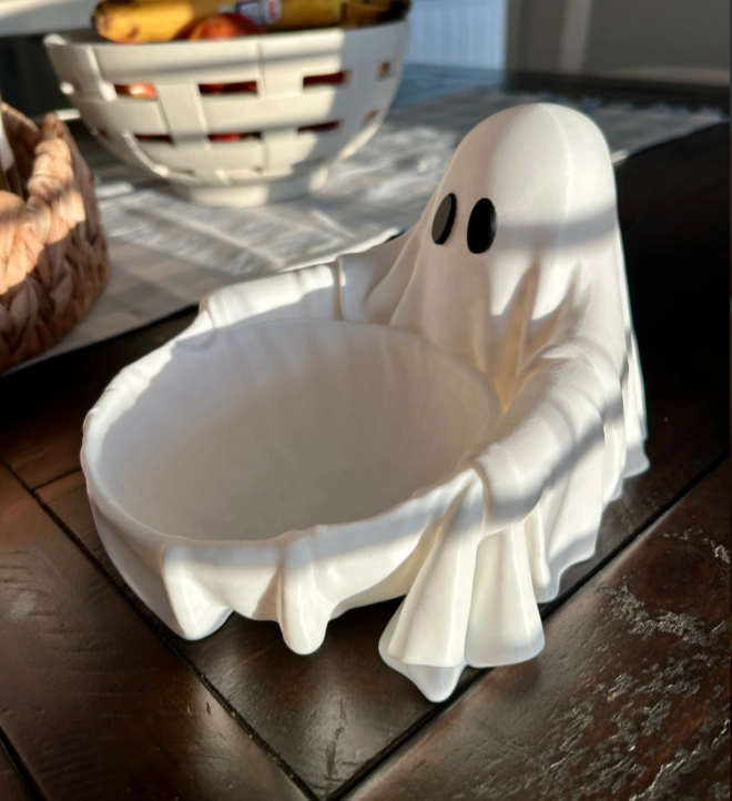 BOWL DECORATIVO- FANTASMA ESPELUZNANTE 13 CM BLANCO - 4