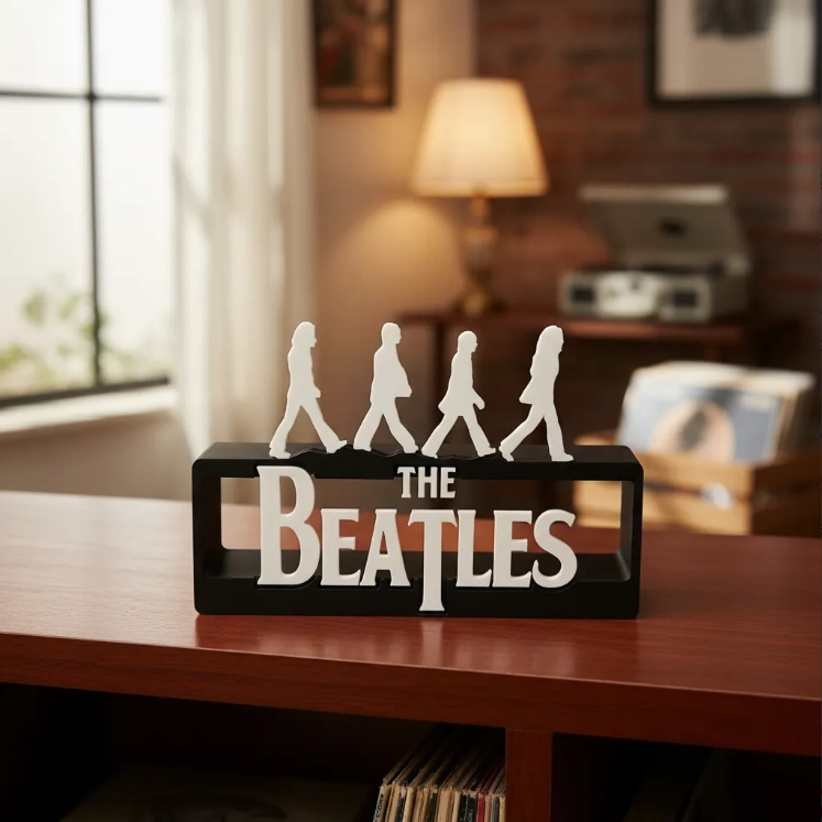 LOGOTIPO DECORATIVO DE LOS BEATLES CON ICONICA CAMINATA - 1