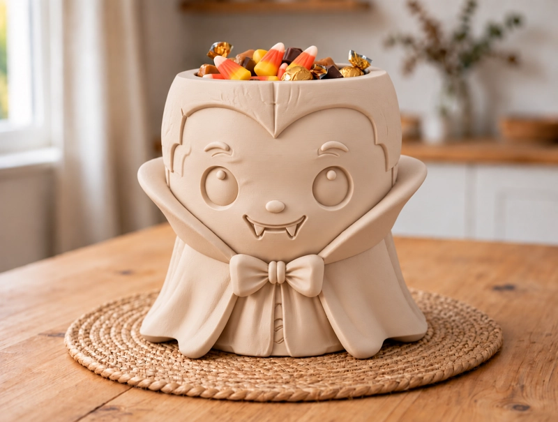 BOWL DECORATIVO- DRACULA DULCERO HALLOWEEN 15 CM BEIGE - 3