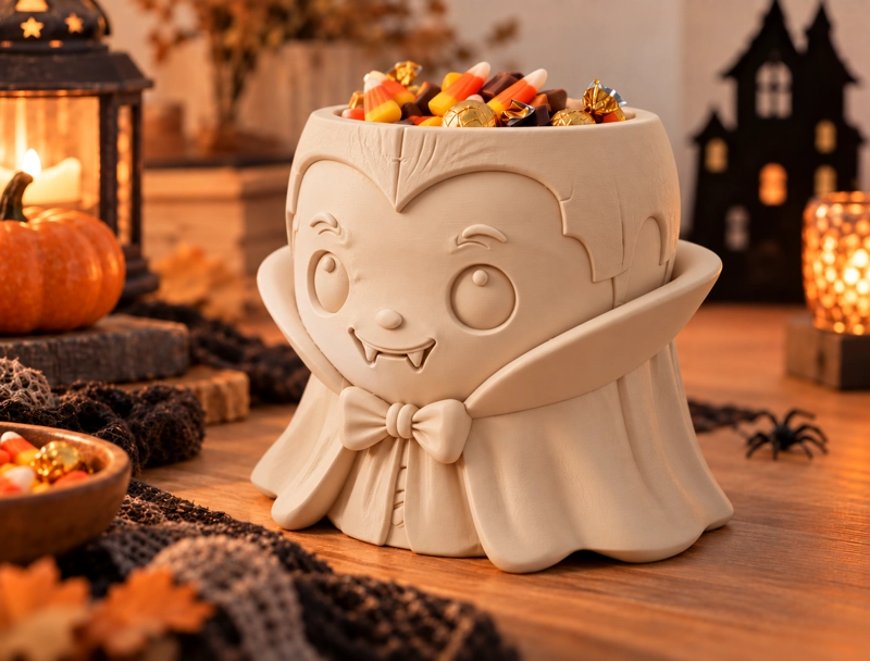 BOWL DECORATIVO- DRACULA DULCERO HALLOWEEN 15 CM BEIGE - 4
