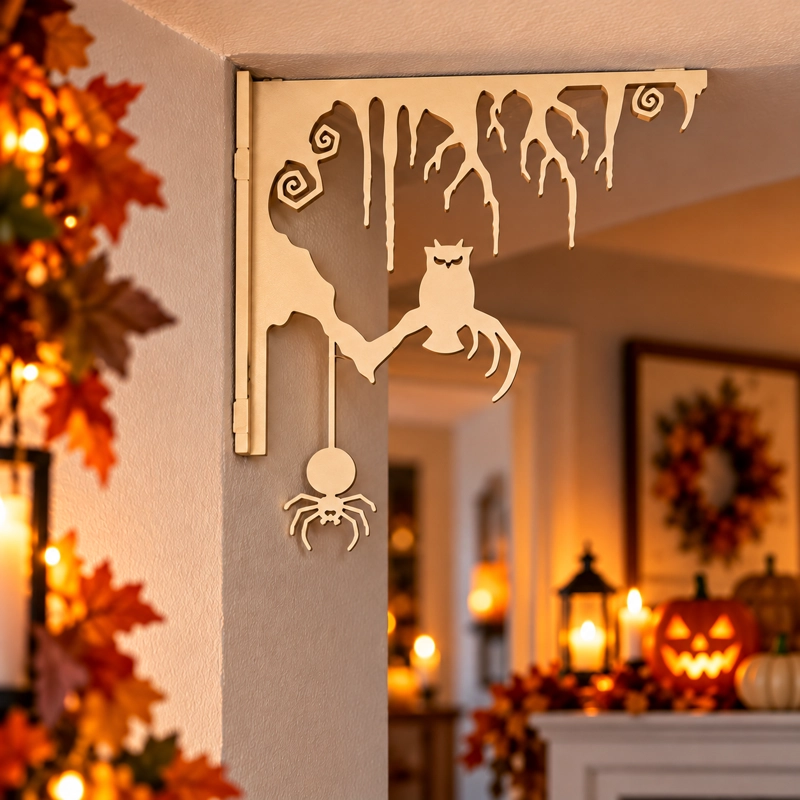 DECORACION HALLOWEEN PRINTS PATRO - ESQUINERO DOOR CORNER BEIGE - 5