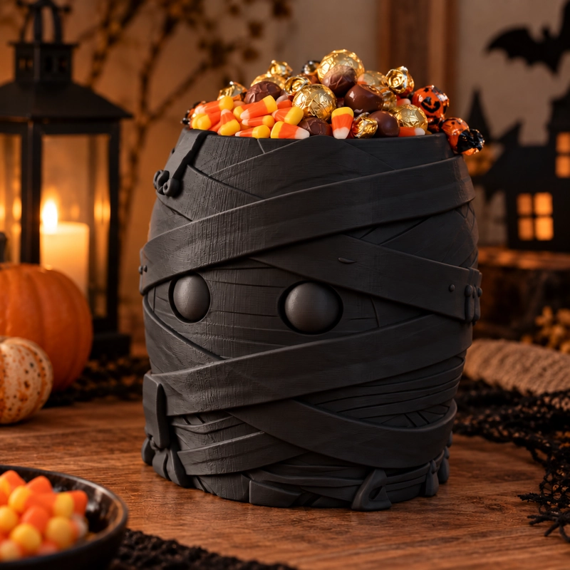 BOWL DECORATIVO- MOMIA DULCERA HALLOWEEN 19 CM NEGRO - 4