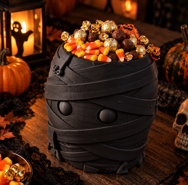 BOWL DECORATIVO- MOMIA DULCERA HALLOWEEN 19 CM NEGRO - 5