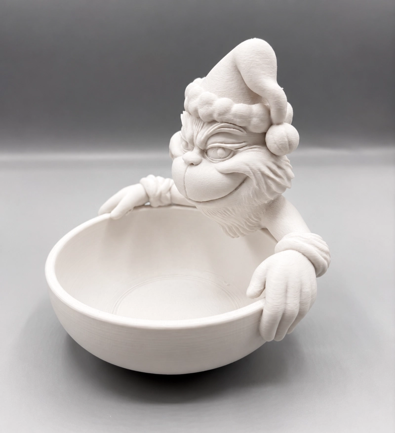 BOWL DECORATIVO- GRINCH TRAVIESO NAVIDAD 13 CM BLANCO - 3