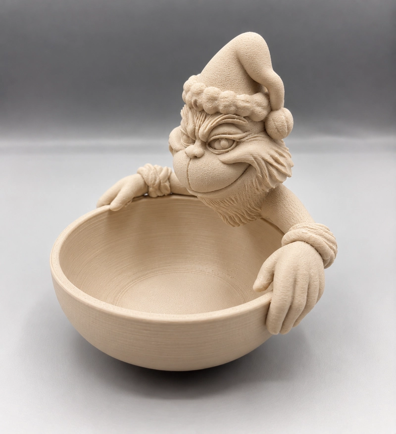 BOWL DECORATIVO- GRINCH TRAVIESO NAVIDAD 13 CM BEIGE - 3