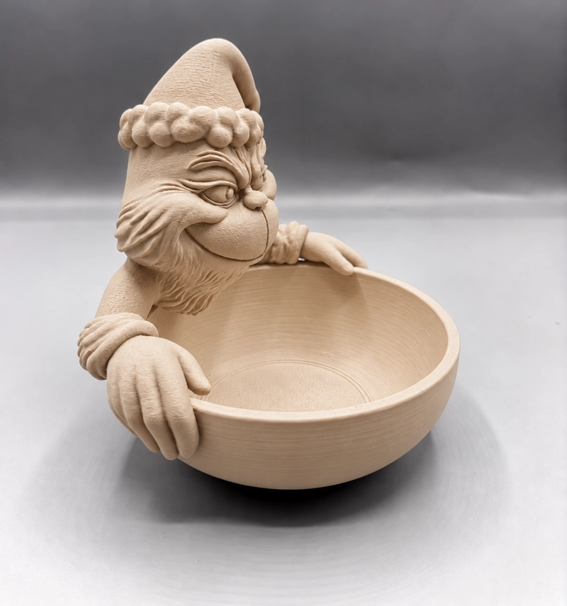 BOWL DECORATIVO- GRINCH TRAVIESO NAVIDAD 13 CM BEIGE - 4