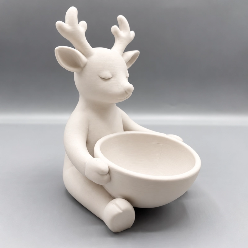 BOWL DECORATIVO DE NAVIDAD- RENO NAVIDEÑO 13 CM BLANCO - 4