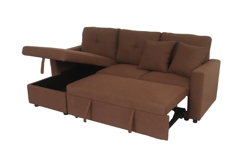 SECCIONAL VARESE MULTI-FUNCIONAL TELA CHOCOLATE - 4