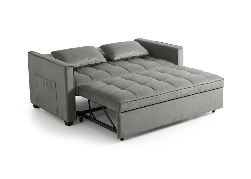 SOFA CAMA INTERMUEBLES GRIS TORINO 3 EN 1 CONVERTIBLE FELPA - 6