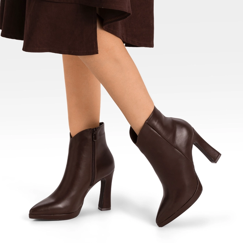 BOTIN MUJER CASUAL TACO GRUESO CLASICO VINTAGE WEIDE CZY610 - 2