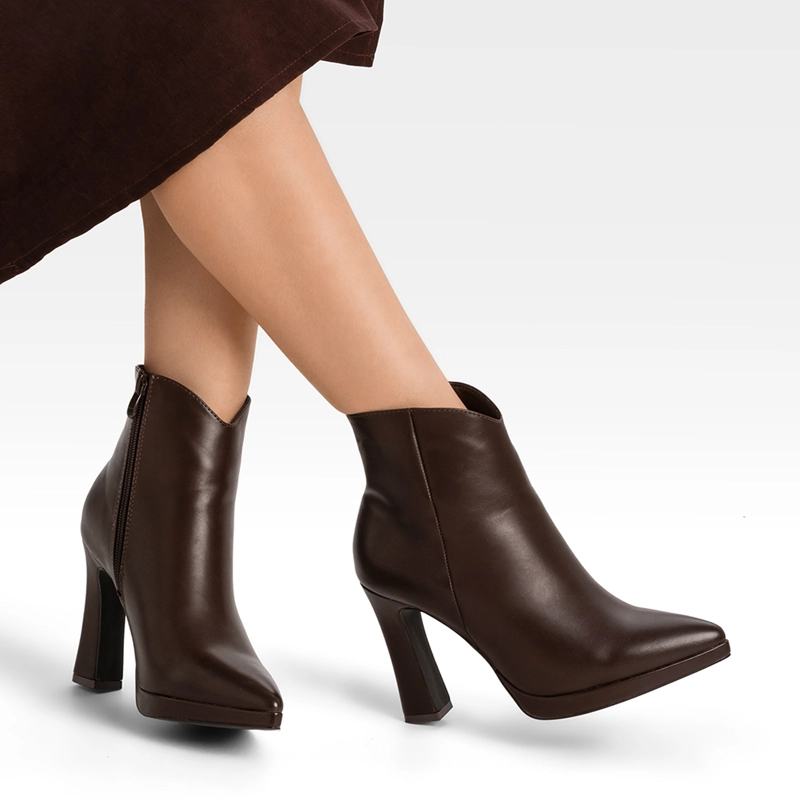 BOTIN MUJER CASUAL TACO GRUESO CLASICO VINTAGE WEIDE CZY610 - 3