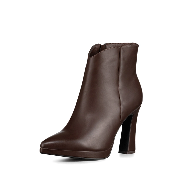 BOTIN MUJER CASUAL TACO GRUESO CLASICO VINTAGE WEIDE CZY610 - 5