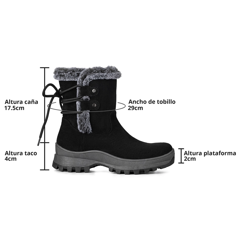 BOTIN MUJER CASUAL CON FELPA PLATAFORMA VINTAGE WEIDE CZY611 - 7