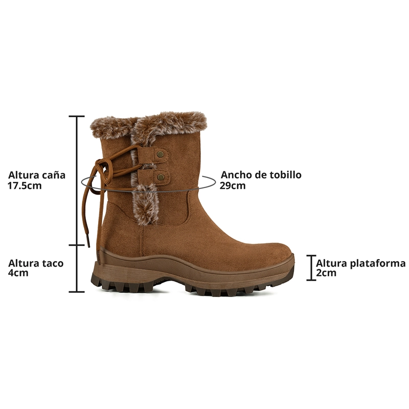 BOTIN MUJER CASUAL CON FELPA PLATAFORMA VINTAGE WEIDE CZY611 - 7
