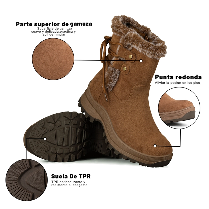 BOTIN MUJER CASUAL CON FELPA PLATAFORMA VINTAGE WEIDE CZY611 - 8