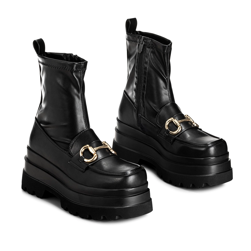BOTIN NEGRO CASUAL MUJER WEIDE CZY578 - 4
