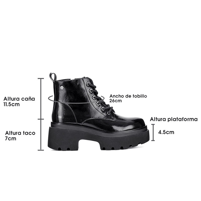 BOTIN NEGRO CASUAL MUJER WEIDE DH31B - 7