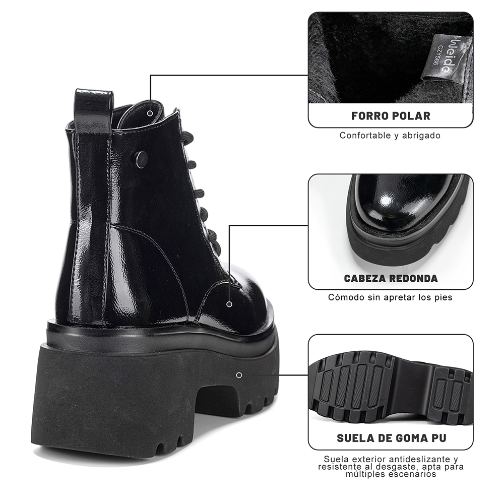 BOTIN NEGRO CASUAL MUJER WEIDE DH31B - 9