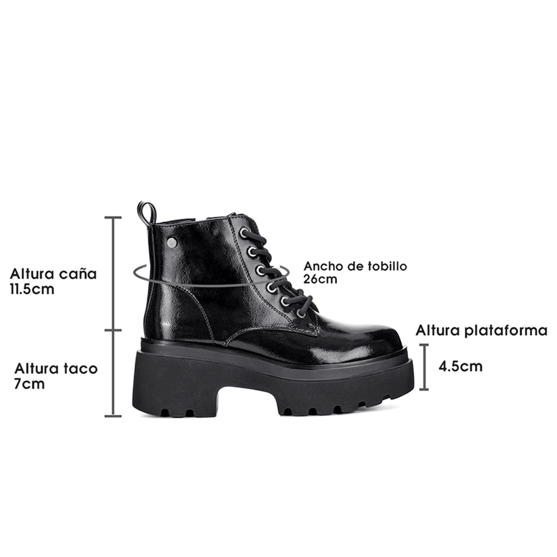 BOTIN NEGRO CASUAL MUJER WEIDE DH31B - 6