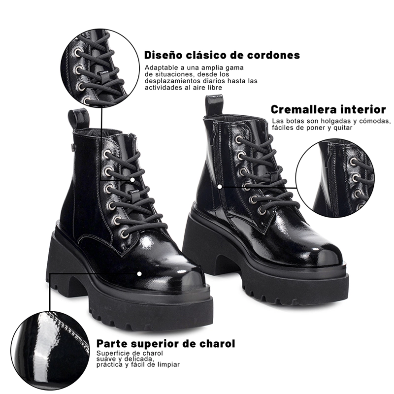 BOTIN NEGRO CASUAL MUJER WEIDE DH31B - 7