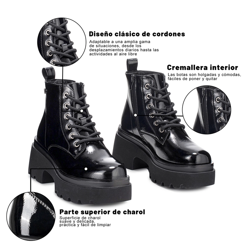 BOTIN NEGRO CASUAL MUJER WEIDE DH31B - 7