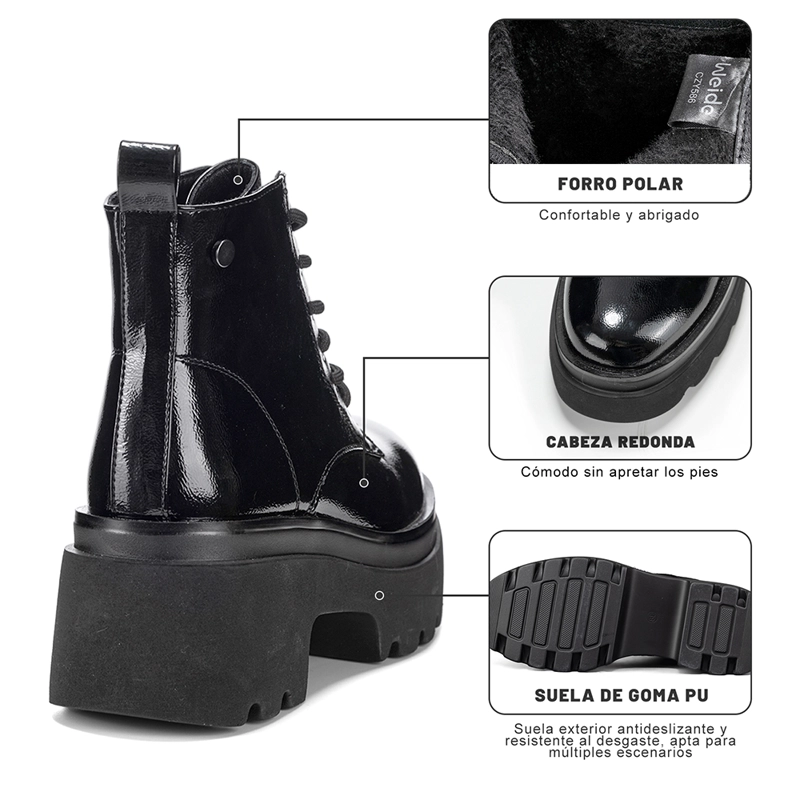 BOTIN NEGRO CASUAL MUJER WEIDE DH31B - 8