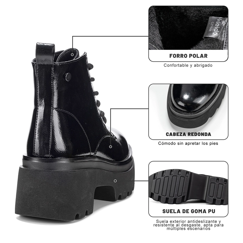 BOTIN NEGRO CASUAL MUJER WEIDE DH31B - 9