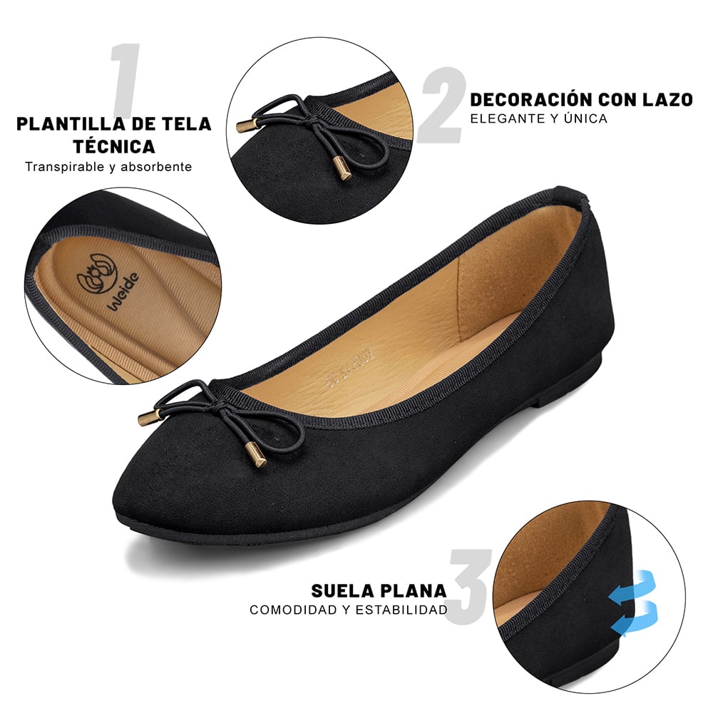 BALLERINA PU TEXIL CAUSAL MUJER WEIDE YOU512 - 9