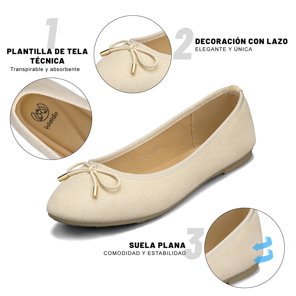 BALLERINA PU TEXIL CAUSAL MUJER WEIDE YOU512 - 9