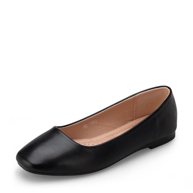 BALLERINAS ECO CUERO NEGRO CASUAL MUJER WEIDE GH81 - 2