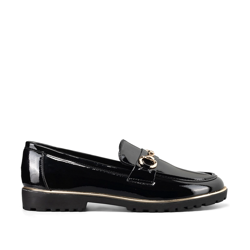 MOCASIN CASUAL MUJER VINTAGE CLASICO CHAROL WEIDE JN712 - 1