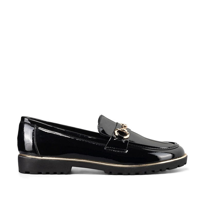 MOCASIN CASUAL MUJER VINTAGE CLASICO CHAROL WEIDE JN712 - 1
