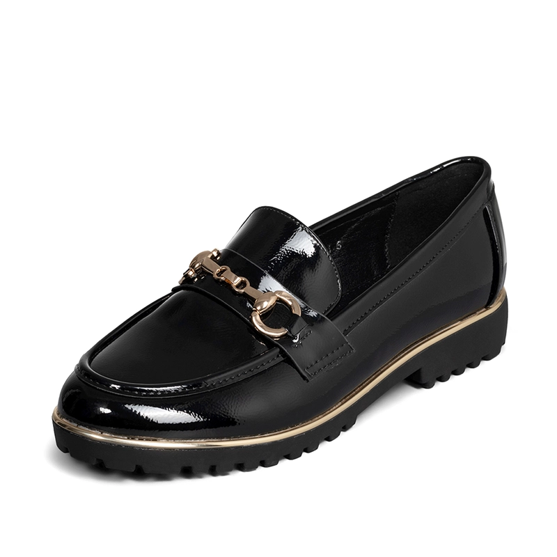 MOCASIN CASUAL MUJER VINTAGE CLASICO CHAROL WEIDE JN712 - 2