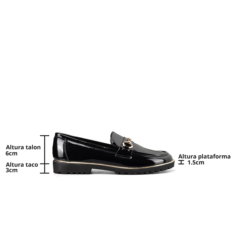 MOCASIN CASUAL MUJER VINTAGE CLASICO CHAROL WEIDE JN712 - 7