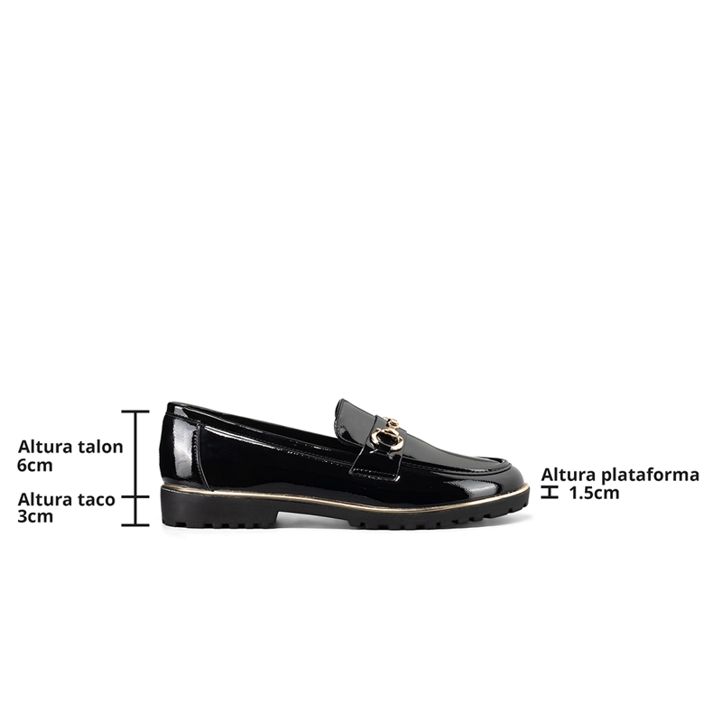 MOCASIN CASUAL MUJER VINTAGE CLASICO CHAROL WEIDE JN712 - 7