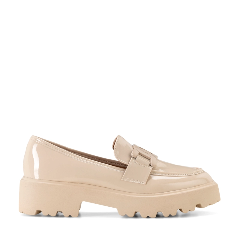 MOCASIN CHAROL PLATAFORMA BEIGE CASUAL MUJER WEIDE QIU288 38