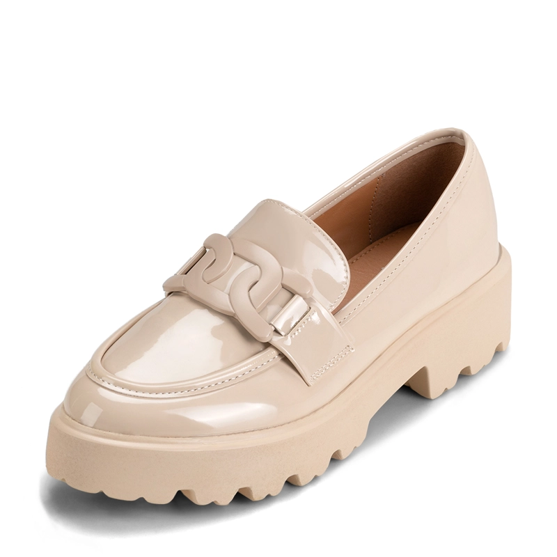 MOCASIN CHAROL PLATAFORMA BEIGE CASUAL MUJER WEIDE QIU288 - 5